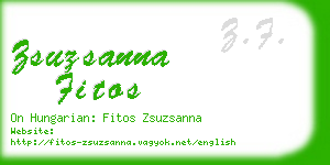 zsuzsanna fitos business card
